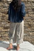 Shayle Indian Cotton Smock Shirt Navy